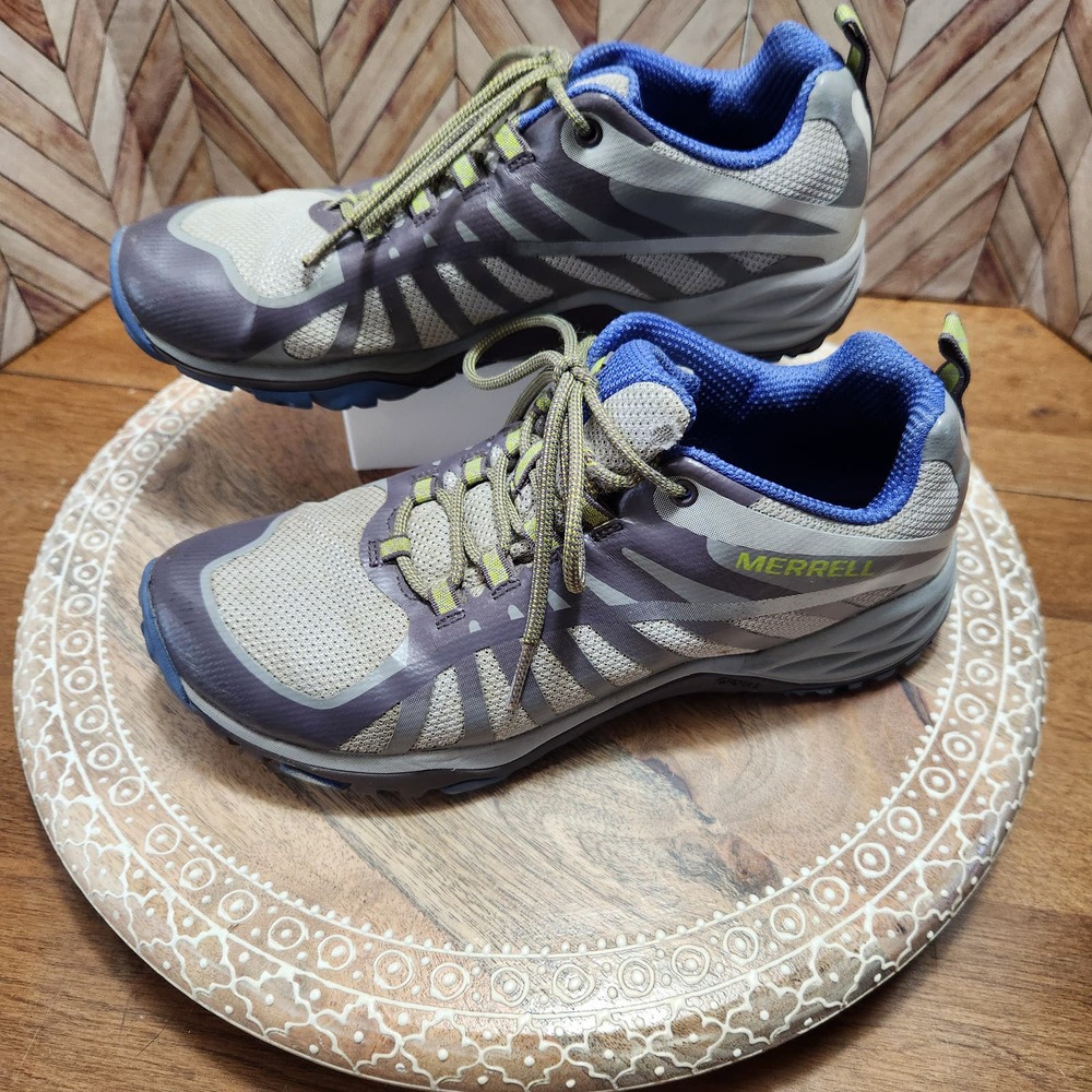 Merrell Gray & Blue Siren Edge Q2‎ Hiking/Running Shoes Women's Size 8